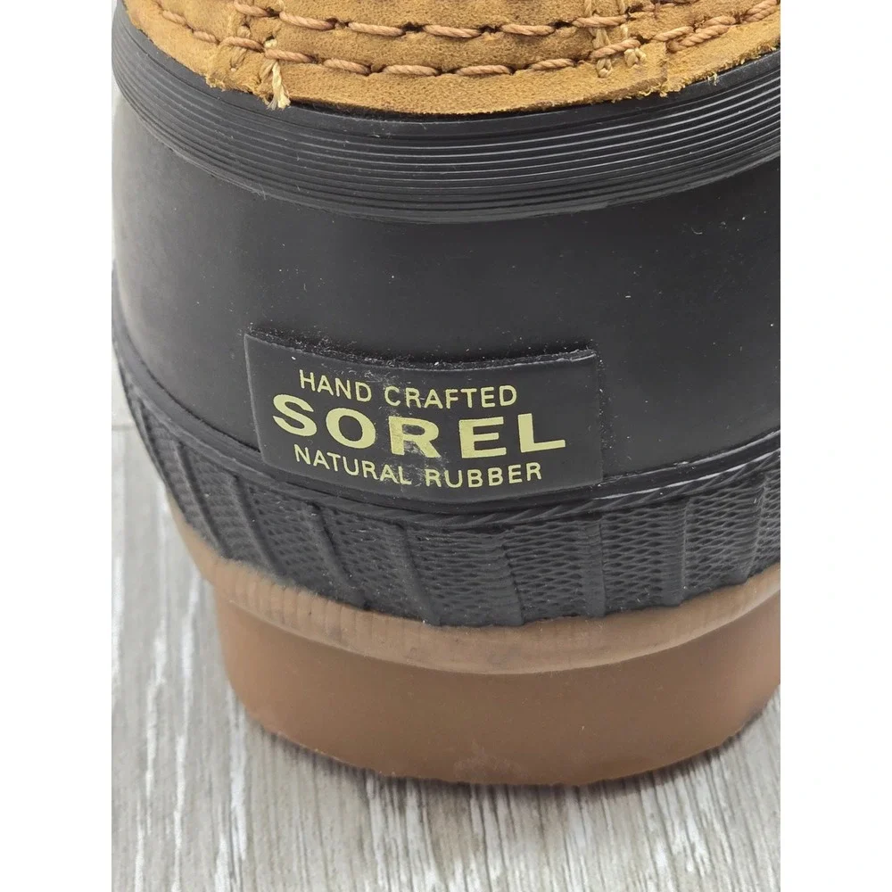Sorel Cheyanne II Mens Waterproof Winter Boots Chipmunk‎ Black Size 8